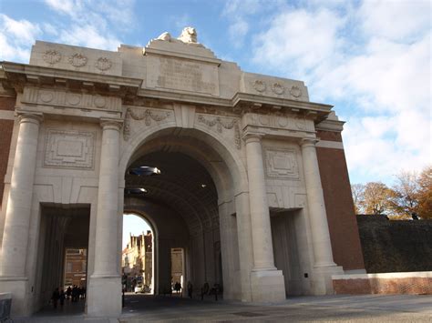 Ypres Salient - The Menin Gate and Tyne Cot CemeteryLeft side of the road