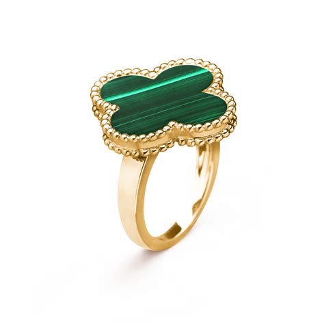 Magic Alhambra ring, yellow gold, malachite. Reference : VCARO3AV00 For custom made Van Cleef ...