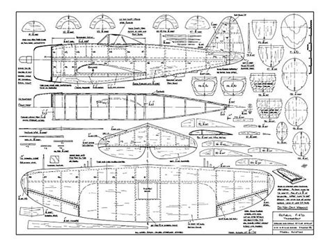 Republic P-47D Thunderbolt - plan thumbnail | Model airplanes, How to plan, Rc model airplanes