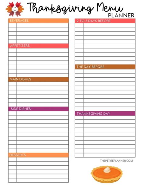 FREE Printable Thanksgiving Menu Planner! Plan your fave holiday dishes