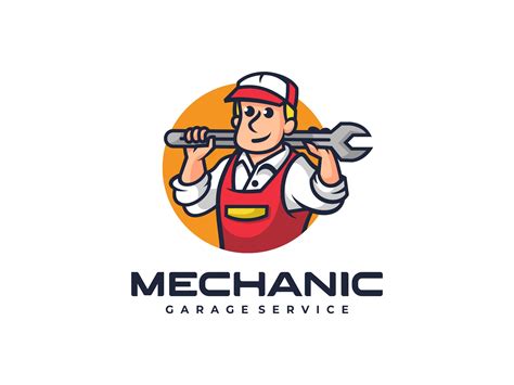 Mechanic Cartoon Character Logo Graphic by artnivora.std · Creative Fabrica