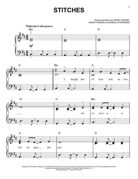 Stitches | Sheet Music Direct