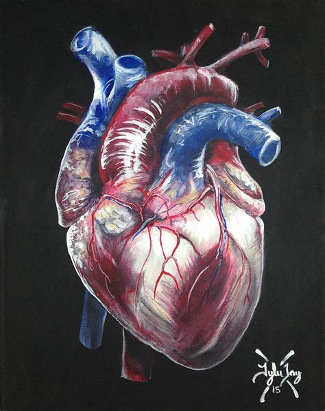 Anatomical Heart Painting by Tyler Haddox