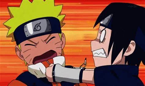 Naruto And Sasuke Angry Grab GIF | GIFDB.com