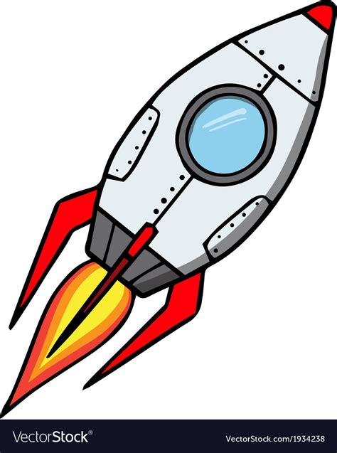 Space rocket Cartoon Royalty Free Vector Image