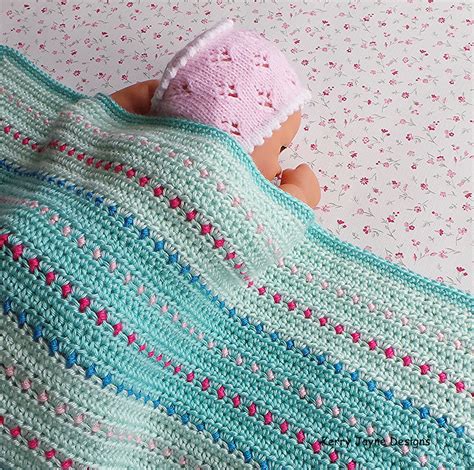 Dinky Dot Baby Blanket Crochet Pattern UK – Kerry Jayne Designs Ltd