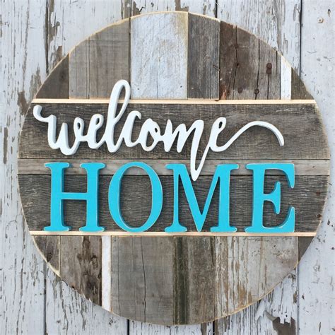 Welcome Home pallet sign Hand Cut Wood sign Welcome Home