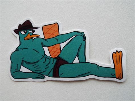 Perry the Platypus buff Sticker Phineas and Ferb - Etsy Canada in 2023 | Perry the platypus ...