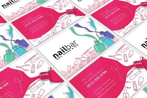 Nail Salon Business Card Template in PSD, Ai & Vector - BrandPacks