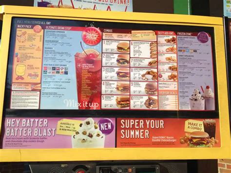 Sonic Drive-in Menu, Menu for Sonic Drive-in, Cordova, Memphis ...