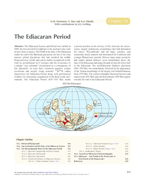 (PDF) The Ediacaran Period | Graham Shields-Zhou and Guy Narbonne ...