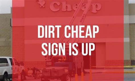 Dirt Cheap Sign Is Up – Developing Lafayette