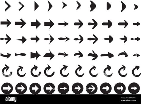 Vector illustration of different types of arrows icon Stock Vector ...