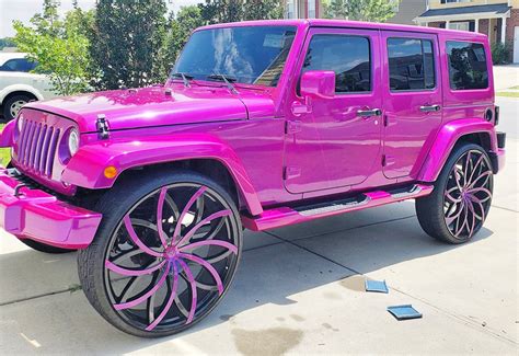 Ace-1: Candy Purple Jeep Wrangler on 30" Azara Wheels