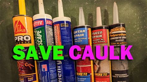 HOW TO Save Your Caulk Long Term - YouTube