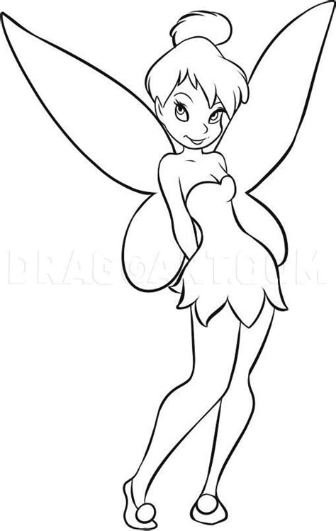 How To Draw Tinkerbell by Dawn | dragoart.com | Drawing cartoon characters, Disney drawings ...