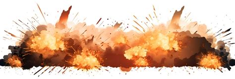 Premium AI Image | Explosion border isolated on transparent background