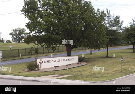 Bishop Kelley High School 02 Entranceway Sign Stock Photo - Alamy