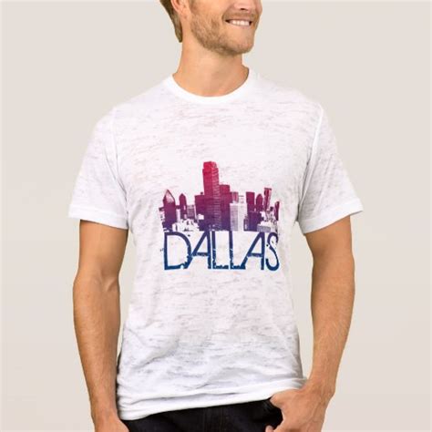 Dallas Skyline Design T-Shirt | Zazzle