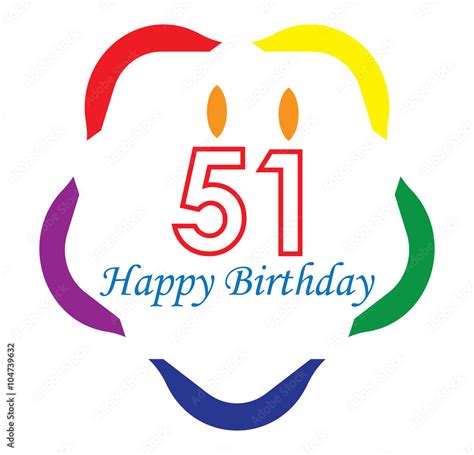 51 happy birthday Stock Vector | Adobe Stock