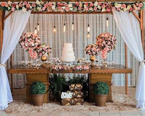 Rustic Wedding Decor with LED Lights