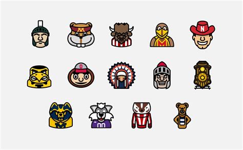 I made icon designs for every Big Ten team mascot : r/CollegeBasketball