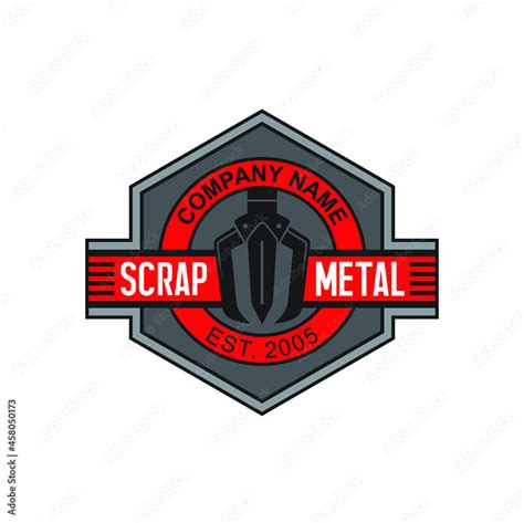 scrap metal logo template, vector art. Stock Vector | Adobe Stock