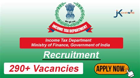 Income Tax Jobs Opportunity for Tax Inspector, MTS and TA Post; Apply Now for 291 Vacancy
