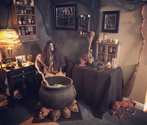 The Witch Themed Party - | Halloween haunted house decorations, Halloween haunt, Halloween house