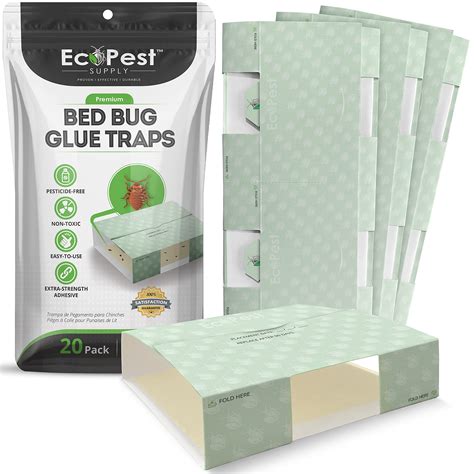 Bed Bug Glue Traps – 20 Pack | Sticky Pest Control Trap for Use with ...