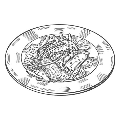 kimchi korea or korean cuisine traditional food isolated doodle hand drawn sketch with outline ...