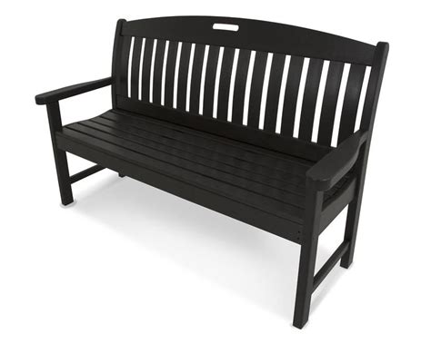 POLYWOOD® Nautical 60" Porch Bench | Plastic garden bench, Outdoor furniture bench, Garden bench