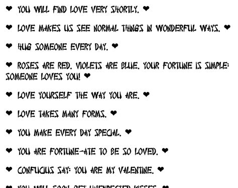 Valentine Fortune Cookie Sayings – Feels Like Home Blog