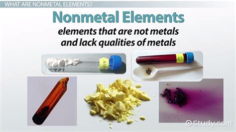 Nonmetal Elements | Definition, Properties & Examples - Lesson | Study.com