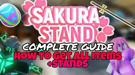 Sakura Stand Complete Guide (How to get all Items + Stands) - YouTube