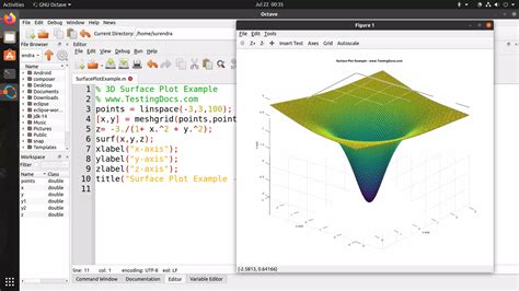 3D Surface Plot Example using Octave - TestingDocs.com