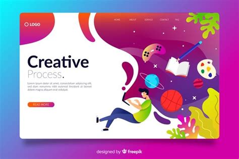 Download Gradient Creative Landing Page for free (с изображениями ...