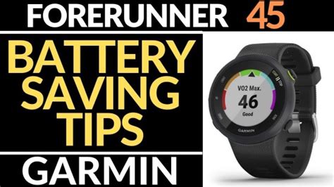 5 Tips to Increase Battery Life - Garmin Forerunner 45 Tutorial ...