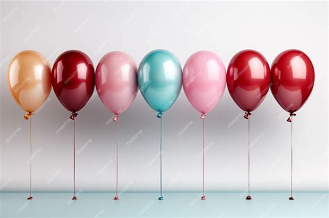 Premium AI Image | Rainbow of balloons on light background