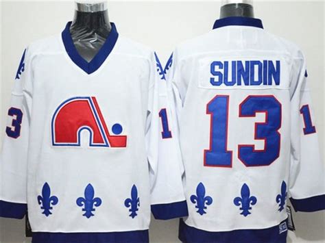 Quebec Nordiques #13 Mats Sundin CCM Vintage White Jersey|NORDIQUES13VW|Quebec Nordiques