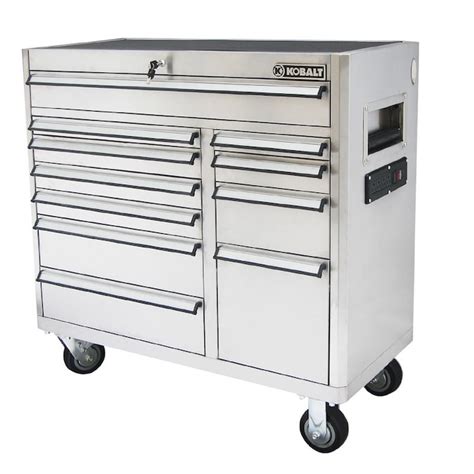 Kobalt 11-Drawer 41-in Stainless Steel Tool Chest at Lowes.com