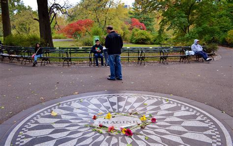 The 'Imagine' mosaic in Central Park's Strawberry Fields is dedicated ...