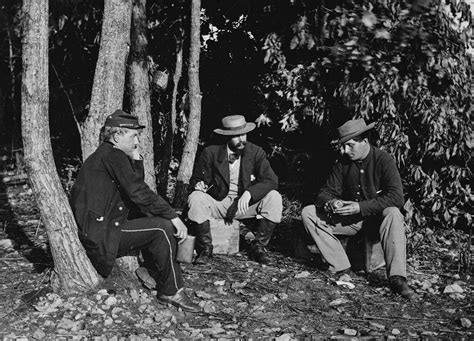 A Civilian Named Rockwell Interviewing Union Lieutenants Edward C. Pearce and John C. Babcock on ...