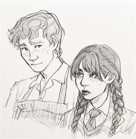 Wednesday and Tyler fanart | Wednesday addams, Fan art, Wensday