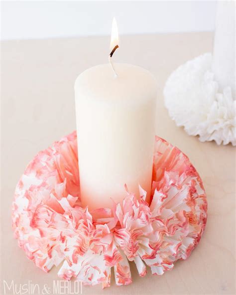 DIY Coffee Filter Candle Holders | AllFreeDIYWeddings.com