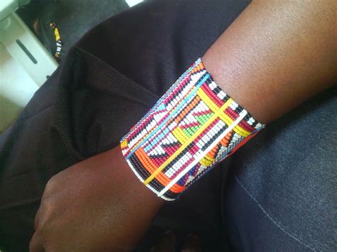 Amazon.com: African Handmade Ethnic Jewelry Masai Bead Bracelet Cuff (designs vary): Clothing