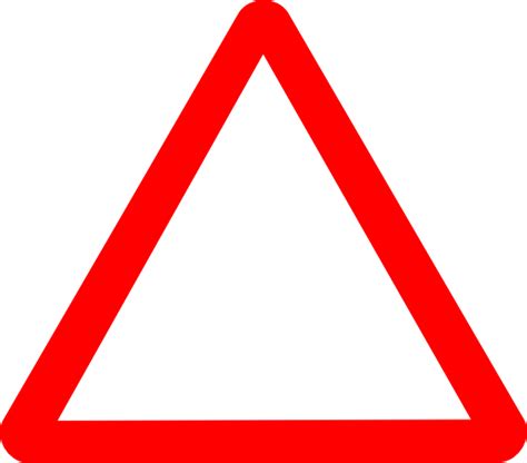 triangle symbol | Red warning triangle clip art Triangle Sign, Triangle ...