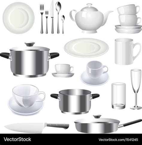 Crockery set Royalty Free Vector Image - VectorStock