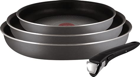 Tefal Ingenio 5 L2049302 Set of 4 Frying Pans - Charcoal Grey - Suitable for all Heat Sources ...