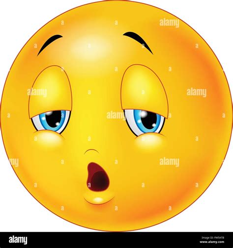 Exhausted and tired emoticon on isolated background Stock Vector Image & Art - Alamy